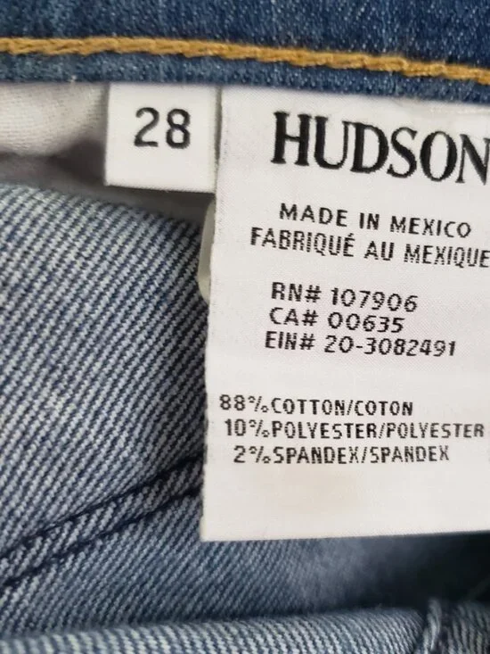 Hudson Jeans Womens 28 Medium Wash Distressed Krista Skinny Crop Denim Pants - Picture 4 of 5